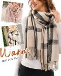 Large Oversized Plaid Cashmere Feel Winter Scarf