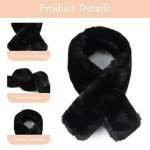 Faux Fur Winter Scarf for Women - Black