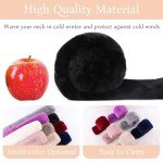 Faux Fur Winter Scarf for Women - Black