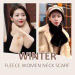 Faux Fur Winter Scarf for Women - Black