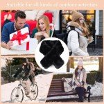 Faux Fur Winter Scarf for Women - Black