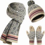 Cozy Women's 3-Piece Hat, Scarf, and Gloves Set