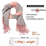 Women's Reversible Cashmere Wool Scarf – Pink & Grey