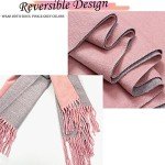Women's Reversible Cashmere Wool Scarf – Pink & Grey