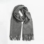 Cozy Cashmere Scarf for Women – Grey Winter Wrap