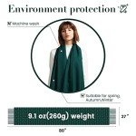 Soft Cashmere Feel Dark Green Pashmina Shawl