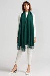 Soft Cashmere Feel Dark Green Pashmina Shawl
