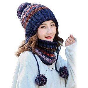 Winter Beanie Hat and Scarf Set for Women