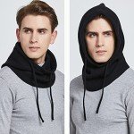 Warm Hooded Scarf Hat for Women - Black