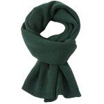 Dark Green Knit Winter Scarf for Women & Girls