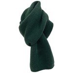 Dark Green Knit Winter Scarf for Women & Girls