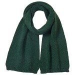 Dark Green Knit Winter Scarf for Women & Girls