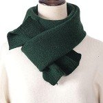 Dark Green Knit Winter Scarf for Women & Girls