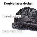 Black Slouchy Beanie and Scarf Set for Women