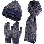 Cozy Winter Beanie, Scarf, and Touchscreen Gloves Set