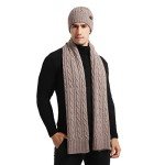 Winter Beanie Hat, Scarf & Touch Screen Gloves Set