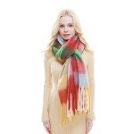 RIIQIICHY Oversized Plaid Scarf for Women