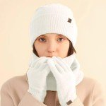 Women's Cozy 3-Piece Hat Scarf Gloves Set