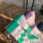 Cozy Oversized Plaid Cashmere Scarf for Women