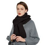 Cozy Black Chunky Knit Scarf for All