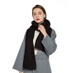 Cozy Black Chunky Knit Scarf for All