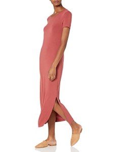 Daily Ritual Women's Crewneck Maxi Dress - Brick