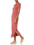 Daily Ritual Women's Crewneck Maxi Dress - Brick
