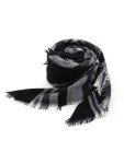 Cozy Plaid Triangle Tassel Scarf for Women