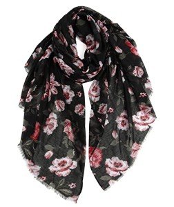 Floral Print Lightweight Wrap Scarf for Women