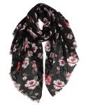 Floral Print Lightweight Wrap Scarf for Women