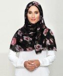 Floral Print Lightweight Wrap Scarf for Women