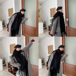 AUSEKALY Women's Oversized Colorful Plaid Scarf