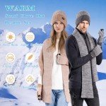 Women's 3-in-1 Winter Warm Set: Beanie, Gloves, Scarf