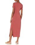 Daily Ritual Women's Crewneck Maxi Dress - Brick
