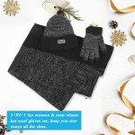 Women's 3-in-1 Winter Warm Set: Beanie, Gloves, Scarf