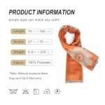 Warm Floral Scarf Wrap for Women - Orange