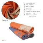 Warm Floral Scarf Wrap for Women - Orange