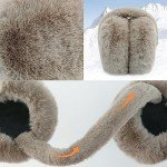 Fluffy Foldable Ear Muffs for Women - Khaki