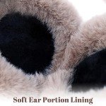Fluffy Foldable Ear Muffs for Women - Khaki