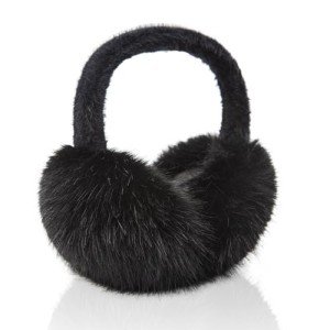 Cute Black Faux Fur Ear Muffs for Women