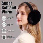 Cozy Fuzzy Winter Ear Muffs for Women - 2 Pack