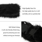 La Carrie Black Faux Fur Winter Earwarmer Headband