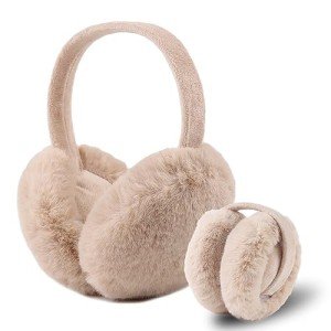 Warm Faux Fur Earmuffs for Women (Khaki)