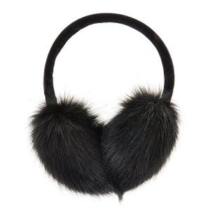 ZLYC Women's Winter Faux Fur Ear Muffs (Black)