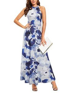 STYLEWORD Womens Summer Dresses 2024 Sundresses Beach Off Shoulder Casual Spring Dresses(Floral09,XL)