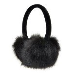 ZLYC Women's Winter Faux Fur Ear Muffs (Black)
