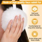 2 Pack Adjustable Faux Fur Earmuffs for Winter