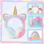 Cute Unicorn Winter Earmuffs for Kids and Women
