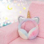 Cute Unicorn Winter Earmuffs for Kids and Women