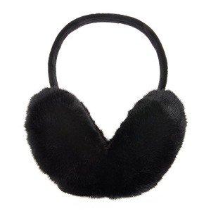 ZLYC Women's Foldable Faux Fur Ear Muffs - Black